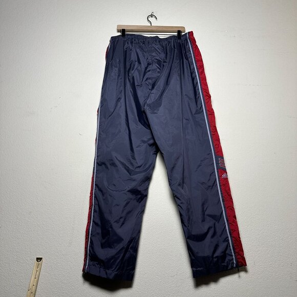 Adidas Track Pant Men 2XL Grey Red Zip Sleeve Retro Jogging Gymwear Baggy Street - Picture 2 of 16